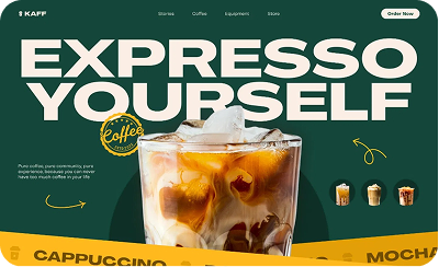 Expresso Yourself — coffee brand site